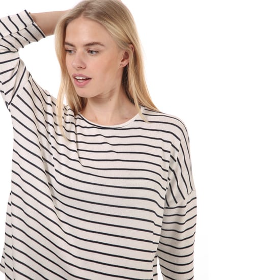 Women's Vero Moda Brianna 3 Quarter Sleeve Stripe Jumper in White Navy - Image 5