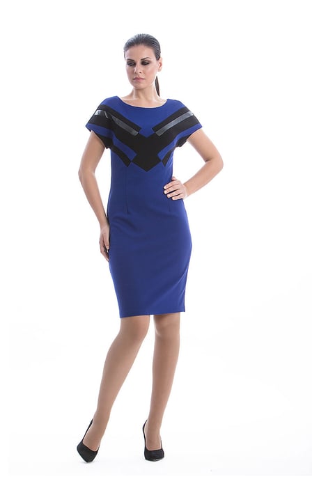 Panel Detail Straight Dress