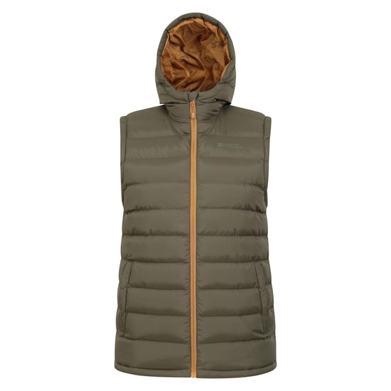 Mountain Warehouse Mens Seasons Hooded Padded Gilet (Dark Khaki)