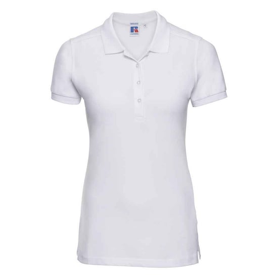 Russell Dames/Dames Piqué Stretch Poloshirt (Wit) - Image 1