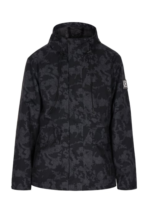 Schmuddelwedda Anorak Heren Donkergrijs zwart camouflage - Image 1
