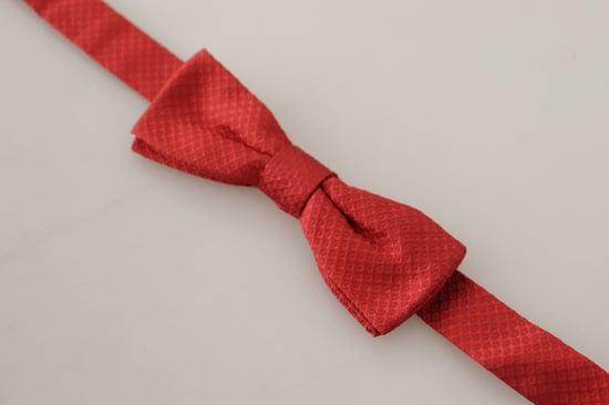 Dolce & Gabbana Red 100% Silk Adjustable Neck Papillon Men's Tie - Image 6