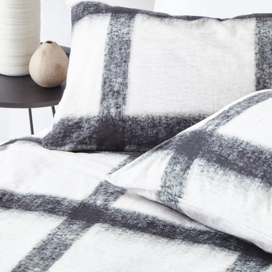 Textured Mohair Check Cotton Duvet Covet Set