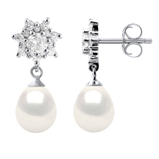 Earrings Dangle Freshwater Pearls 7-8mm White Pears Jewelery 925