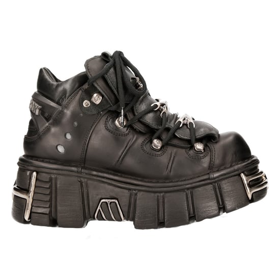 New Rock Black Gothic Ankle Boots-106-S1