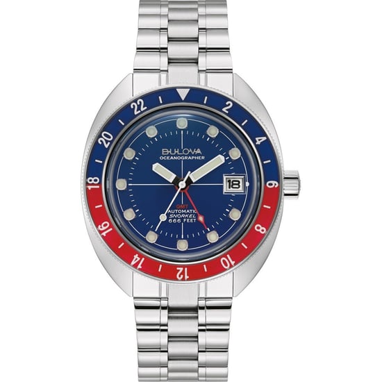 Bulova Oceanographer Heren Horloge Zilverkleurig 96B405 - Image 1