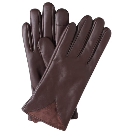 Barneys Originals Real Leather Glove In Brown