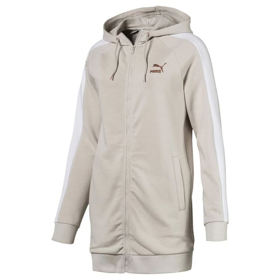 Puma Kiss Artica T7 Long Sleeve Zip Up Women Beige Hooded Track Jacket 577425 45