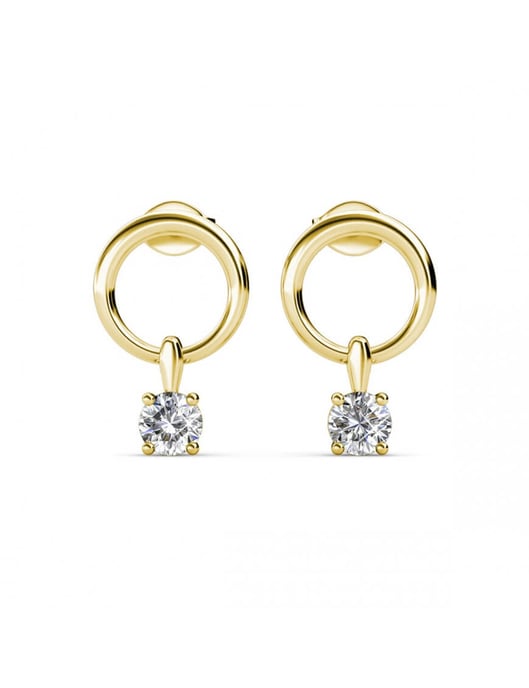 Octavia örhängen - guld och kristall - Image 3