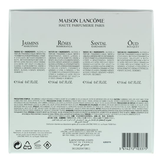 Lancome Les Parfums Grands Crus Travel Set
