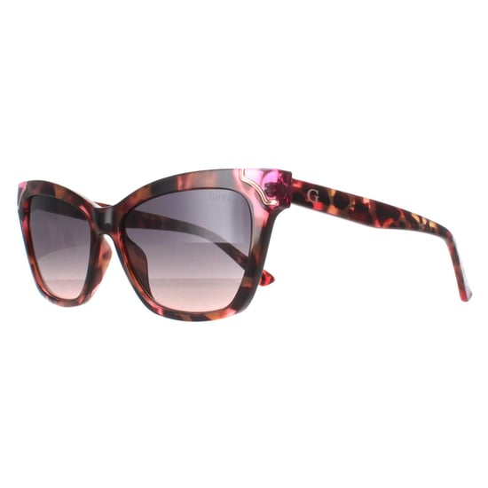 Guess Rectangle Womens Pink Havana Smoke Gradient GU7840
