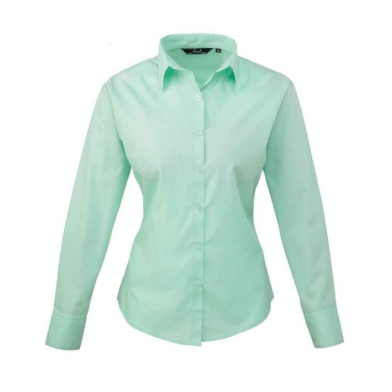 Premier Womens/Ladies Long-Sleeved Shirt (Aqua) - Image 1