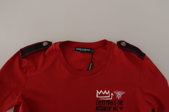 Dolce & Gabbana Red Amor Vincit Omnia Crewneck Women's T-shirt