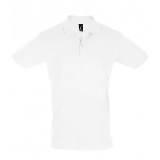 SOLS Heren Perfect Pique Korte Mouw Poloshirt (Wit) - Image 1