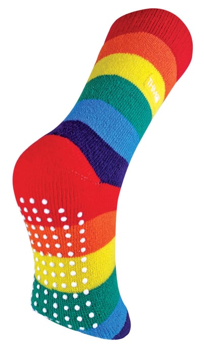 THMO - Mens & Ladies Warm Thermal Non Slip Rainbow Socks for Winter - Image 2