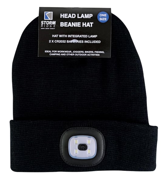 Vuxna / Herrar Vinterstickad Beanie Mössa med LED-glödande ljusfackla - Image 2