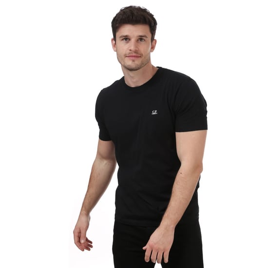 Men's C.P. Company Chest Printed Small Logo T-Shirt in Black