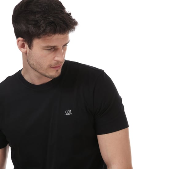 Men's C.P. Company Chest Printed Small Logo T-Shirt in Black
