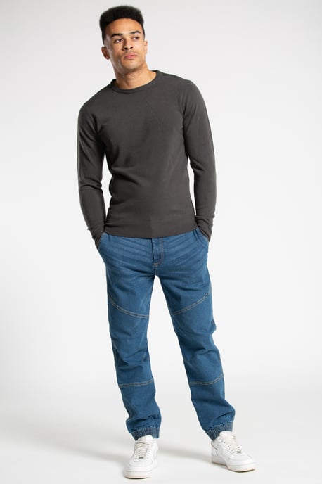 Cotton Cargo Cuffed Denim Pant