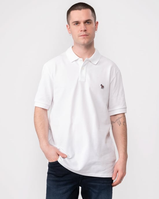 Paul Smith Mens Regular Fit Cotton-Piqué Zebra Logo Polo Shirt