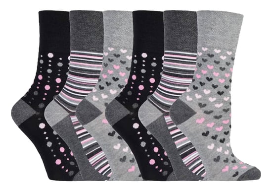 Sock Shop Gentle Grip - 6 par icke elastiska bambustrumpor för damer - SOLRM36 - Image 1