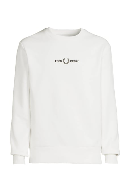 Fred Perry sweater met logo snow white - Image 1
