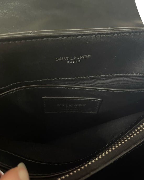 Saint Laurent Small Loulou Shoulder Bag in Black Leather - Image 6
