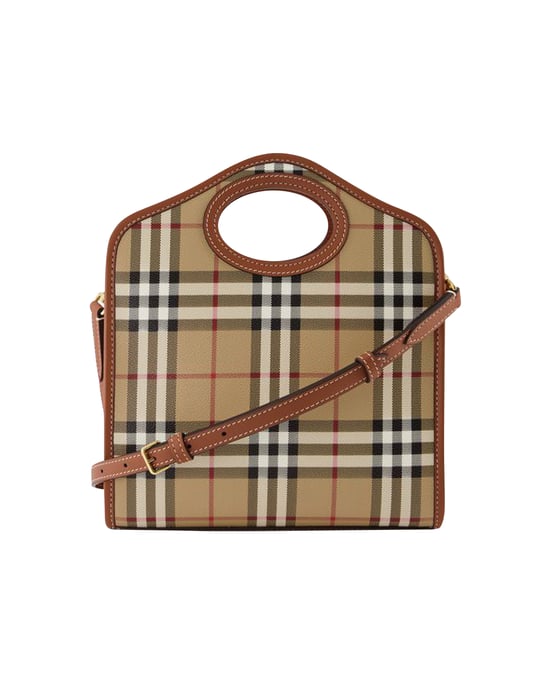 Mini Pocket - Burberry - Canvas - Brown - Image 3