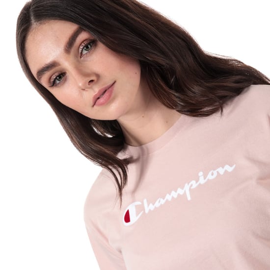 Women's Champion Crew Neck Cropped T-Shirt in Pink - Image 5