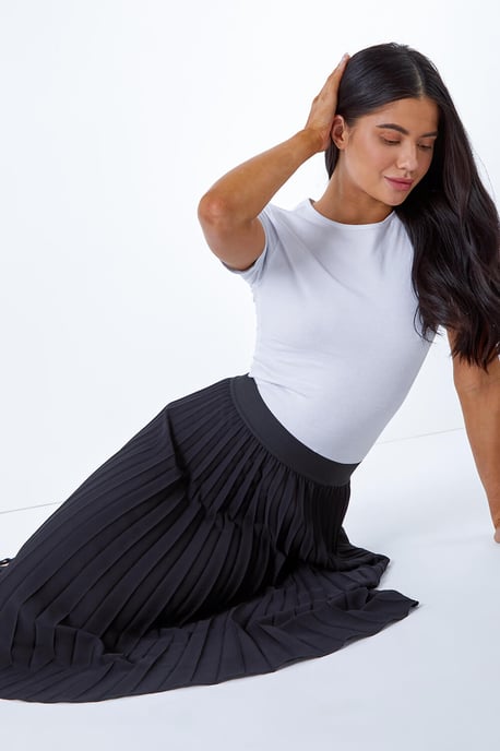 Pleated Midi Skirt