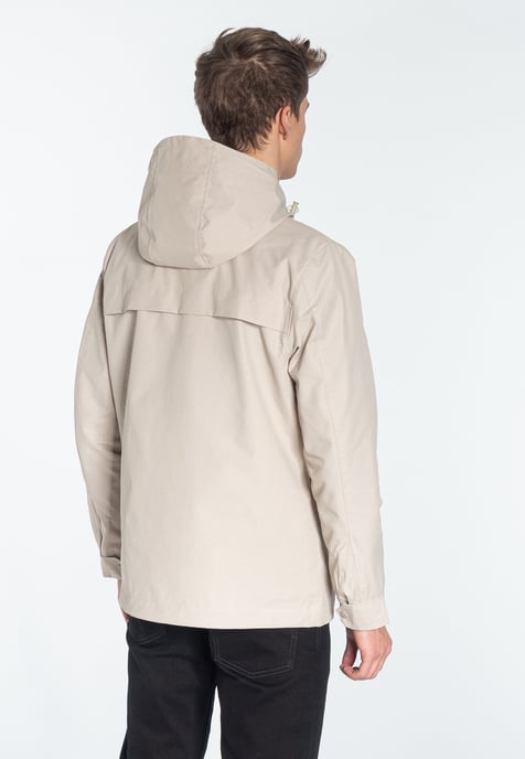 Shield Pullover hooded jacket in Stone