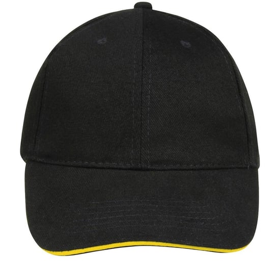 SOLS Unisex Buffalo 6 Panel Baseball Cap (Black/Yellow)