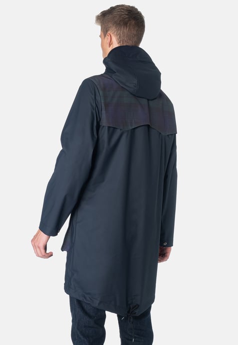 Fitzroy Men's Fishtail Raincoat parka in Dark Navy