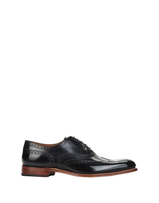 Grenson Black Leather Lace Up Shoes