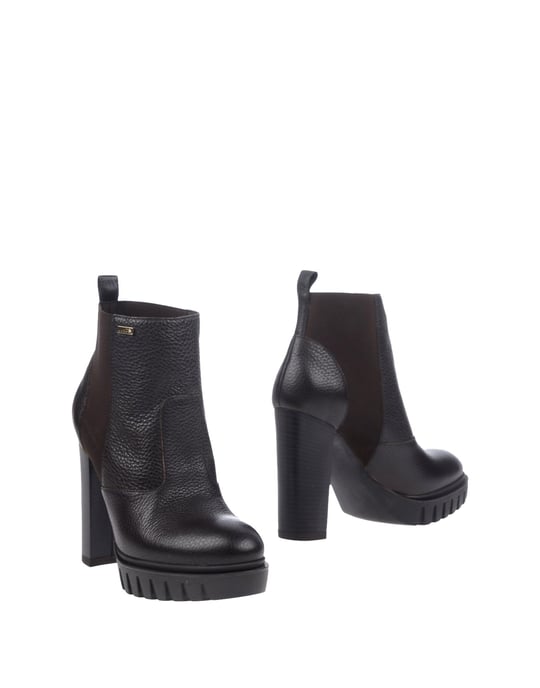 Liu Jo Dark Brown Leather Heeled Ankle Boots
