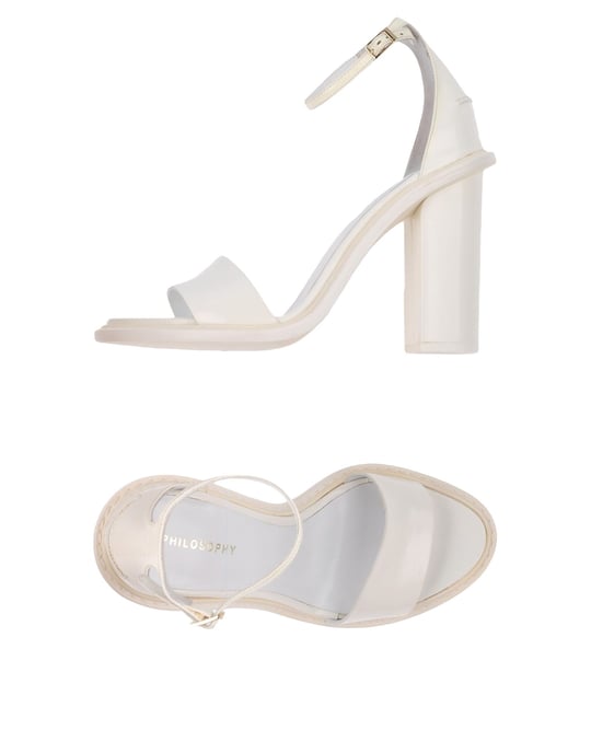Philosophy Di Alberta Ferretti White Leather Heeled Sandals
