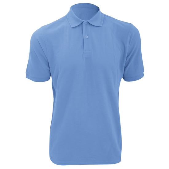 Russell Heren Ripple Collar & Manchet Poloshirt met korte mouwen (Hemelsblauw) - Image 1
