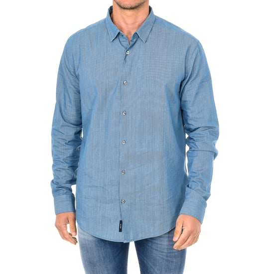 Men's long-sleeved shirt with lapel collar 3Y6C09-6NDZZ
