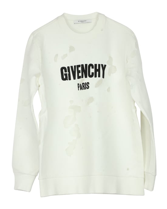 Givenchy Versleten Sweatshirt in Witte Katoen - Image 6