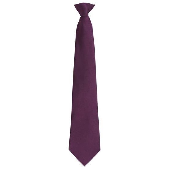 Premier Unisex Adult Colours Fashion Plain Clip-On Tie (Purple) - Image 1