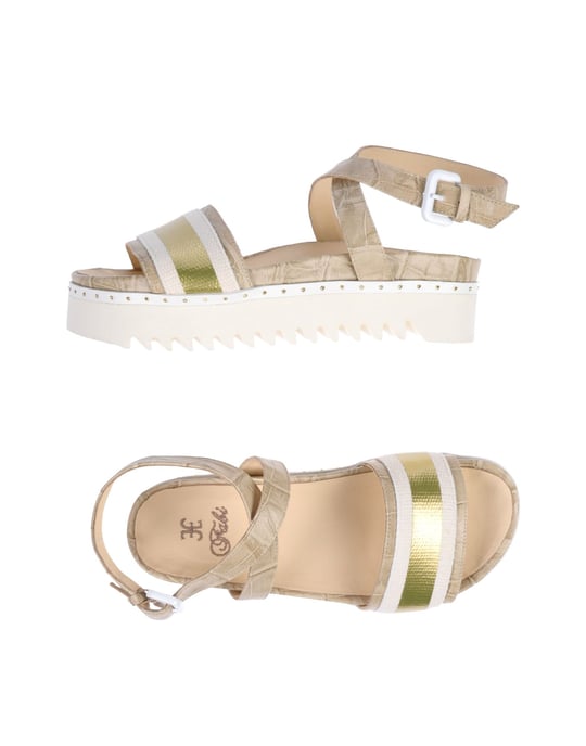 Fabi Platinum Leather Sandals