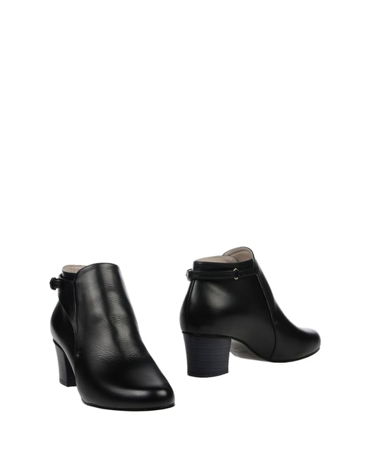 Jil Sander Navy Black Calf Leather Ankle Boots