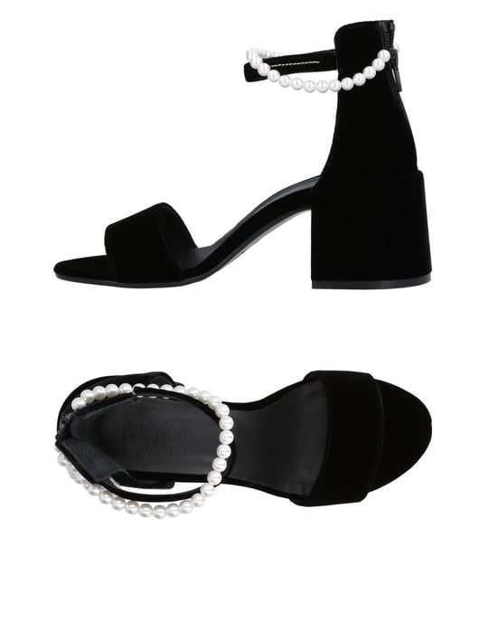 MM6 Maison Margiela Black Heeled Sandals