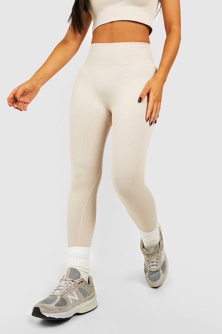 Petite Seamless Rib Leggings - Image 3