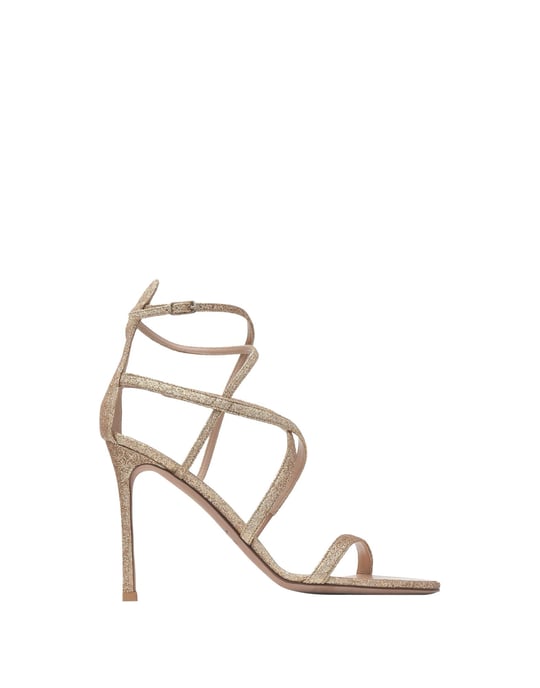 Valentino Garavani Gold Leather Heeled Sandals
