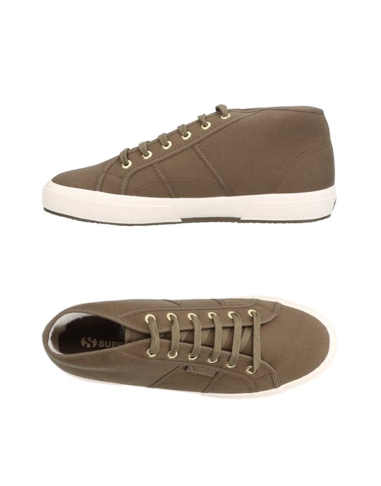 Superga Military Green Cotton Canvas Sneakers