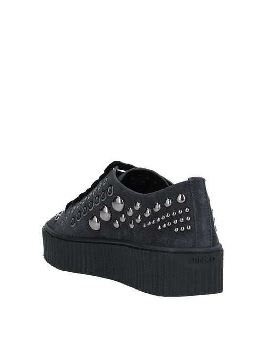 Pinko Lead Leather Studded Sneakers