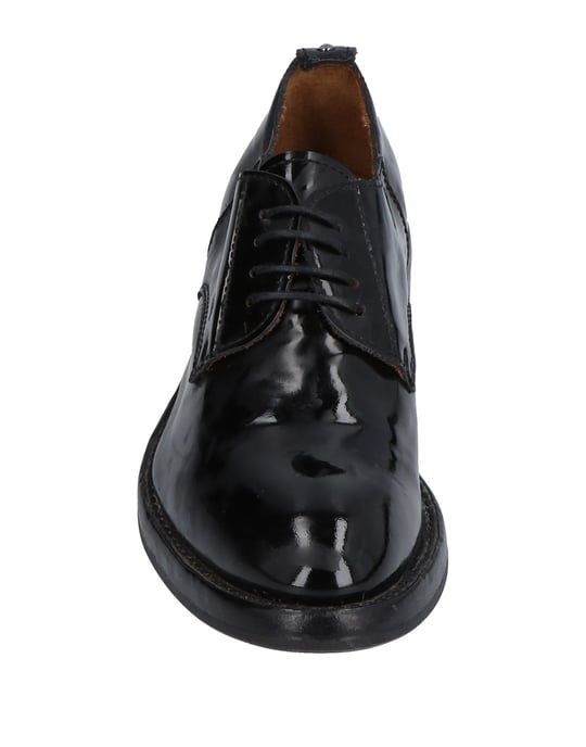 Moma Black Leather Lace Up Shoes
