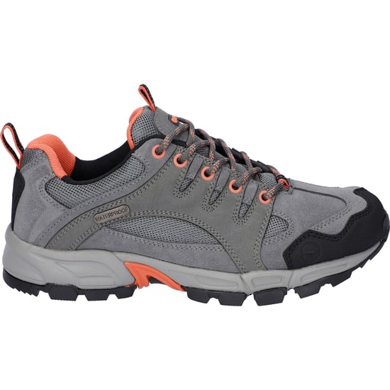 Hi-Tec Auckland Lite Leren Wandelschoenen Voor Dames In Staal/Koraal/Cool Grijs - Image 6