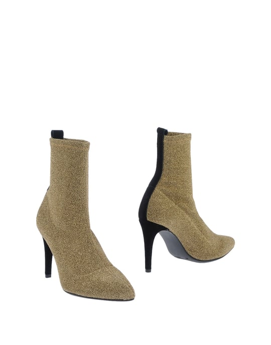 Ancarani Women's Ankle Boots Gold Textile Fibres